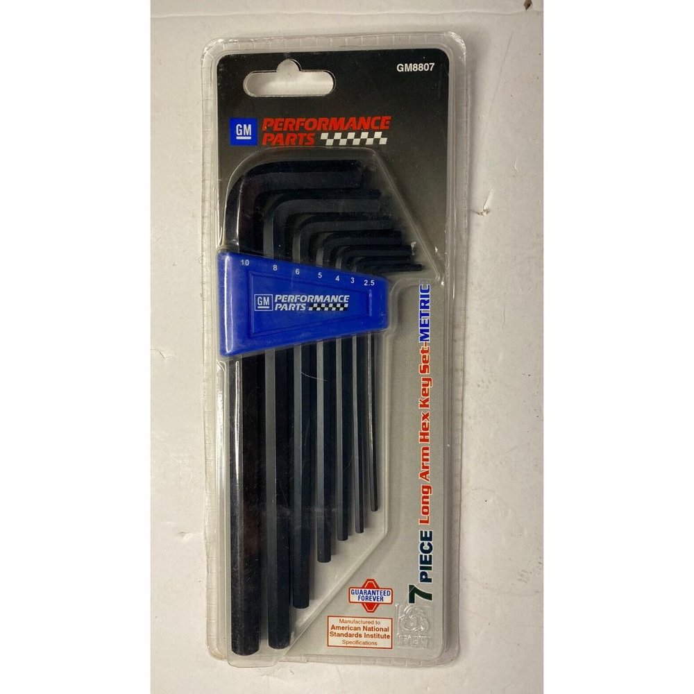 7 Piece Long Arm Hex Key Set SAE / mm New in Pkg
